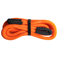 Ensemble d'accessoires de voiture tout-terrain cinétique 8 pièces Kit de corde de récupération d'urgence avec éléments essentiels pour le remorquage pour une assistance rapide sur la route