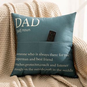 Personalised Grandparent Pillow With Pockets Remote <b>Glasses</b>, Custom Reserved Spot Cushion Gift <b>for</b> Nana Gran Grandad Mum Dad - Product Image 1