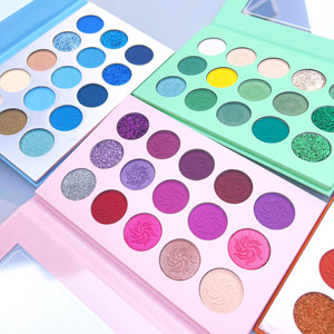 Thấp moq nhãn hiệu riêng 15 màu sắc cao sắc tố Eyeshadow Palette không có logo tàn ác miễn phí thuần chay trang điểm <span class=keywords><strong>Eye</strong></span> <span class=keywords><strong>Shadow</strong></span> Palette - Product Image 5
