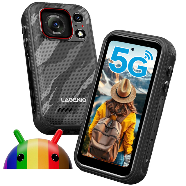 Flagship 5G LTE CDMA Rugged Phone LAGENIO Eagle Pro 120Hz Display 3700mAh 33W Charge 32MP+50MP+48MP Rugged Android Smartphone