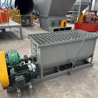 Mélangeur horizontal pour engrais composés, machine de mélange de poudre d'engrais NPK, mélangeur à ruban industriel