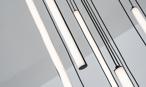 Custom Hotel Large Black <b>Long</b> Chandeliers Modern Hanging <b>Pendant</b> Lights Lighting Led Staircase Modern Acrylic Chandelier - Product Image 2