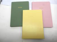 Carnet de notes A6 en cuir souple pastel avec logo personnalisé, couleur bonbon, style macaron