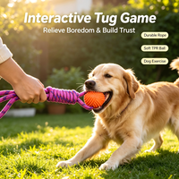 Jouet à mâcher pour chien en coton tressé, écologique, mignon et décontracté, pour l'entraînement interactif et les jeux de traction, idéal pour chiens de taille moyenne à grande.