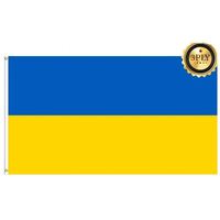 Drapeaux d'Ukraine en gros 3x5 pieds, polyester 68D/100D, personnalisation de tous les pays, expédition rapide, fournisseur fiable, livraison rapide