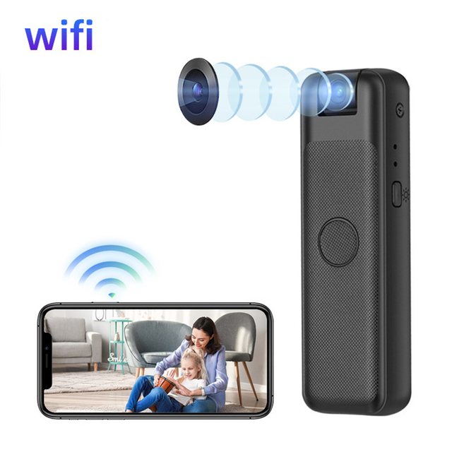 New Mini WiFi Body Worn Camera with WiFi Live View, HD Video Recorder, Motion Detection and Loop Recording for Personal Security