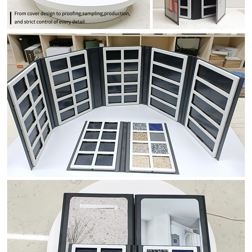 Wholesale Stone Display Custom Capacity Quartz Plastic Specimen Book Cardboard Catalog Granite Folder Marble Tile Sample Books