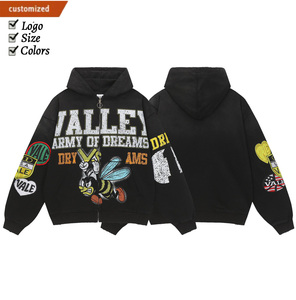 Sweat à capuche d'hiver pour homme de <span class=keywords><strong>marque</strong></span> de créateur, imprimé numérique Hot Diamond MIXED EMOTION, zippé, streetwear, 100% coton, coupe oversize - Product Image 6