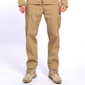 Détail <span class=keywords><strong>peau</strong></span> <span class=keywords><strong>de</strong></span> requin coquille souple pantalon tactique hommes coupe-vent imperméable pantalon mâle hiver Joggers hommes polaire chaud pantalon cadeaux - Product Image 3