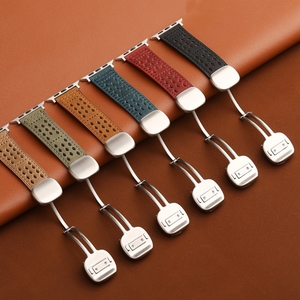 Handgemaakte Magnetische Vouwsluiting Echt Gek Paard Lederen Band Band Band Voor Apple Watch Serie 7 8 9 10 11 Ultra 1 <span class=keywords><strong>2</strong></span> <span class=keywords><strong>3</strong></span> - Product Image 5