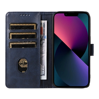 Casing HP Lipat Kulit PU untuk iPhone 15 - Penutup Berdiri dengan 3 Slot Kartu, Penutup Magnetik & Cangkang Anti Benturan