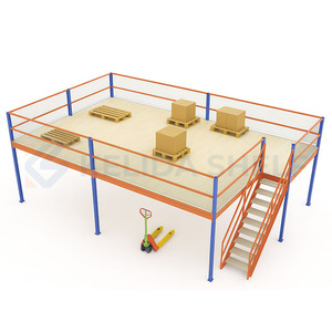 Tùy chỉnh thép gác lửng giá kho <span class=keywords><strong>Heavy</strong></span> <span class=keywords><strong>Duty</strong></span> Loft nền tảng đa cấp lưu trữ gác mái giá kệ hỗ trợ hệ thống sàn - Product Image 6