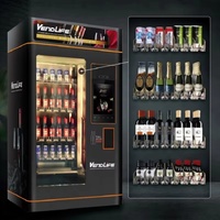 Distributeur automatique de boissons alcoolisées intelligent sans espèces, vin rouge, bière, XO, avec lecteur de cartes