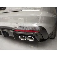 Diffuseur de pare-chocs arrière en fibre de carbone avec tablier à LED et séparateur latéral pour Audi A4 Sline & S4 B10 2021up