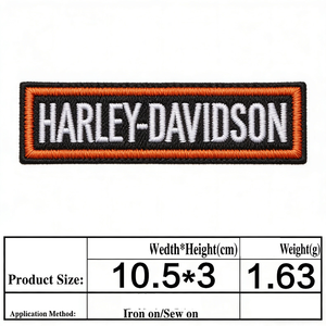 Gruppo Proprietari Harley (HOG) per Emblema della Squadra Motociclistica, Patch Ricamata Termoadesiva di <span class=keywords><strong>Grandi</strong></span> Dimensioni per Club Sportivi - Product Image 3