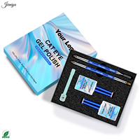 Nouvel Arrivage Kit de Gel Ongles Effet Œil de Chat Scintillant avec 2 Pinceaux Double Embout et 1 Baguette Magnétique pour Vente en Gros aux Salons