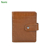 Agenda scolaire SENTU en PVC avec reliure spirale, mini A7, couverture transparente noire, édition promotionnelle, idéal pour les voyages, cadeau, sans intérieur