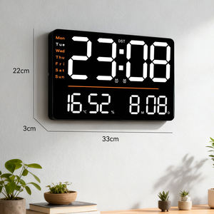 Reloj Personalizado con Arte, Alarma, Luz LED, Temperatura, Temporizador de Cuenta Regresiva Grande, Reloj Electrónico con Pantalla Digital, Calendario, Reloj de Pared para Personas Mayores - Product Image 4