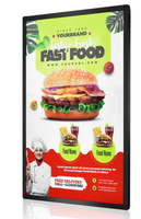 Kotak lampu LED dengan bingkai jepret akrilik bingkai foto digital iklan Supermarket bingkai tanda LED kotak lampu iklan