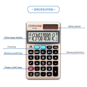 CITIPLUS SX-320P calcolatrice digitale elettronica a 12 cifre alla <span class=keywords><strong>moda</strong></span> plastica Pocket forniture per ufficio per affari di <span class=keywords><strong>moda</strong></span> - Product Image 3