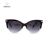 OMELLE Lunettes de soleil à monture dorée pour femmes avec lentilles UV400 Lunettes de soleil surdimensionnées originales Diamond Detail Temple Ready Ship