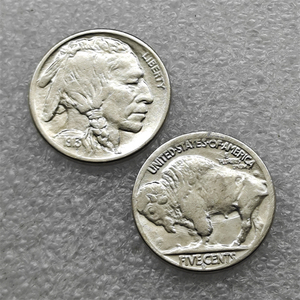 Pièces de monnaie commémoratives en nickel Buffalo de 5 cents des États-Unis, 1913-S,D, cadeaux, décoration de la maison - Product Image 2
