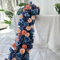 Chemin de table en soie personnalisable bleu rose magnifique de 200 cm, directement de l'usine, pour arrière-plans de photographie et occasions de Noël