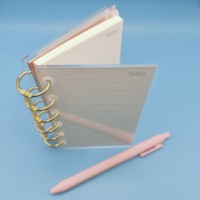 Feuille de reliure A7 à 6 trous en acrylique transparent, couverture de carnet DIY, couverture de livre vierge en acrylique, planificateur budgétaire en plastique rigide