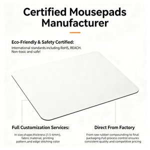 Factory Custom 3mm No Odor Rubber Base Square Rectangle <b>Mouse</b> <b>Mat</b> Water Resistant Blank <b>Mouse</b> Pads for Sublimation Printing - Product Image 4