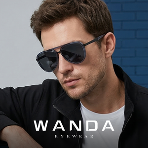 Occhiali da Sole Wayfarer in Metallo 2026 per Uomo, Polarizzati, Classici, Retrò, alla Moda, Alta Qualità, Protezione UV S15218 - Product Image 1