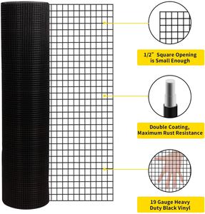 19 गेज हार्डवेयर कपड़े, 1/2 इंच 48 इंच * 100 फीट चिकन वायर बाड़, गैल्वेनाइज्ड वेल्डेड पिंजरे तार जाल रोल का समर्थन करता है - Product Image 4