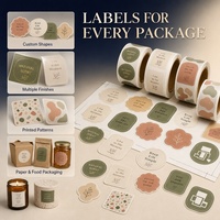 Étiquettes d'emballage imprimées, rouleaux d'autocollants adhésifs, sceaux décoratifs en papier pour boîtes, sacs, bouteilles, pots, bougies, cadeaux