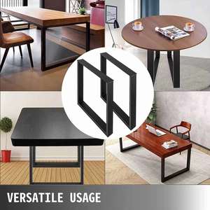 Modern Design Square Shaped Cast Iron Steel <b>Table</b> <b>Legs</b> Black Powder Coated Home Office Kitchen Hotel Office Bench Cafe Dining - Product Image 5