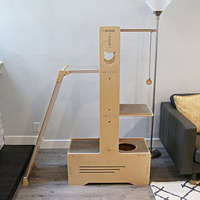 Fabricant de meubles personnalisés Tour d'arbre à chat en bois durable Maison à gratter pour chats Meubles pour animaux de compagnie