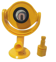 Prisme miniature en plastique MP105, diamètre 25,4 mm, inclinable, pour niveau de précision, réflecteur de prisme pour station totale avec adaptateur