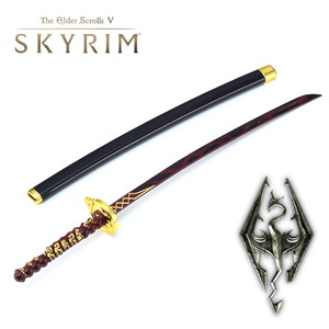 <span class=keywords><strong>The</strong></span> <span class=keywords><strong>Elder</strong></span> Scrolls V: Lame en ébène de Skyrim-Dague rituelle Daedric de 26cm avec fourreau en cuir Dague Daedric de rasoir de Mehrunes - Product Image 1