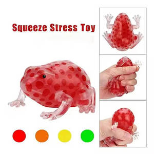 Jincan Sensory Beaded Frog Toy Pressure Relief TPR Soft Glue <b>Bead</b> Ball Frog Vent Kids Toys - Product Image 1