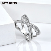 Bague en argent Sterling 925, anneau croisé, pierre zircon cubique, doigts en forme de X, pour mariage de fiançailles