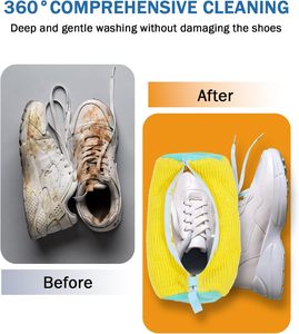Custom Thickening Zipper Sneaker Cleaner Shoe Wash <b>Bag</b> New Large Size Lazy Home <b>Laundry</b> Cleaning for Clothes Made <b>Mesh</b> Material - Product Image 5