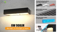 Lampe murale solaire LED moderne en forme de brique avec détecteur de mouvement IP65 pour extérieur, jardin, clôture, villa, éclairage lumineux avec décoration