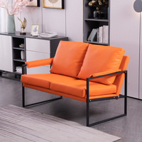 Chaise longue industrielle en cuir moderne de bras pour le salon de Cofe d'hôtel