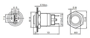 ELEWIND interruttore a pulsante di alimentazione (PM161H-10E/JL/S) - Product Image 6