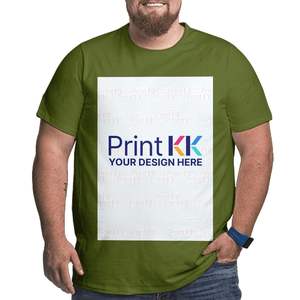 เสื้อยืดสตรีทแวร์สำหรับผู้ชายขนาดพลัสไซส์ออกแบบลายพื้นผ้าฝ้าย100% พิมพ์ลายตัดกัน - Product Image 6