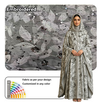 Chiffon brodé avec des paillettes et des tubes de perles, doux, respirant et à bon tombé, parfait pour les robes de soirée et de fête