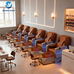 Mobili da salone di lusso moderno europeo con schienale alto piede Spa sedia trono Manicure Pedicure ChairsPopular - Product Image 4