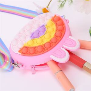 Nuevos juguetes de dibujos animados Fidget pequeño bandolera impermeable bolso de hombro Pop silicona conejito monedero para niños - Product Image 3