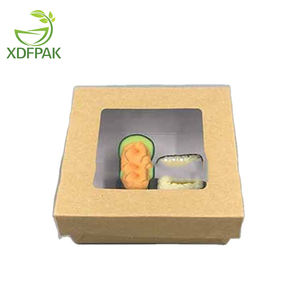 Boîte à lunch pour sushi, emballage de papier kraft jetable, boîte à lunch en carton 50 pièces - Product Image 2