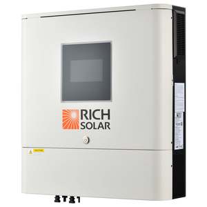 Onduleur solaire hybride 6500 W (6,5 kW) 12 V/24 V, protection IP65, onde sinusoïdale pure, sortie unique, efficacité 98 %, pour batteries au plomb-acide - Product Image 2