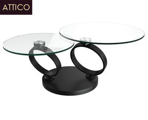 En gros Meilleure Vente En Métal Promotionnel <span class=keywords><strong>Pivotant</strong></span> Rond Extensible <span class=keywords><strong>Plateau</strong></span> En Verre Chromé Bague En Argent <span class=keywords><strong>Table</strong></span> <span class=keywords><strong>Basse</strong></span> Rotative - Product Image 1