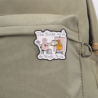 Bros Enamel Slogan Inspiratif Unik, Lencana Logam Kartun Warna-warni Untuk Dekorasi Pakaian & Tas Ransel, Ornamen Unik